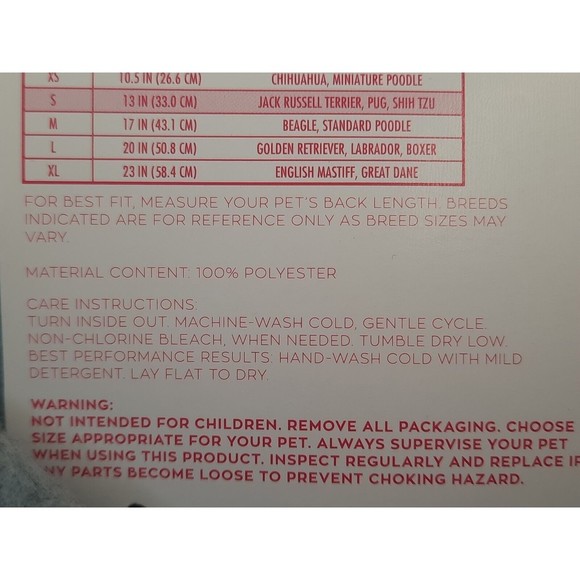 Dog Peace Camo Fleece Jacket Hoodie Size Small, Jack Russell Pug Shih Tzu 13 In - Picture 7 of 9